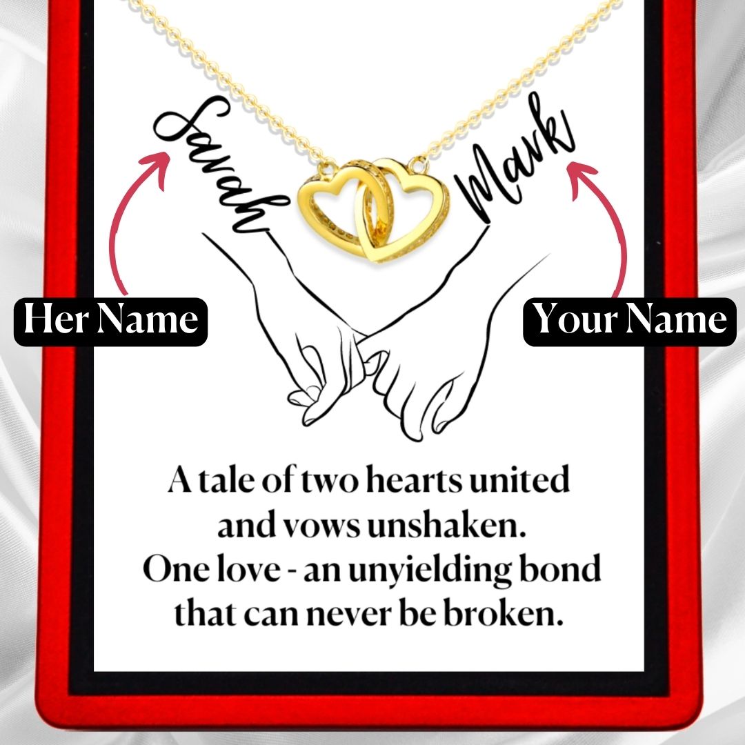 A tale of Two Hearts Personalised Necklace - Love10