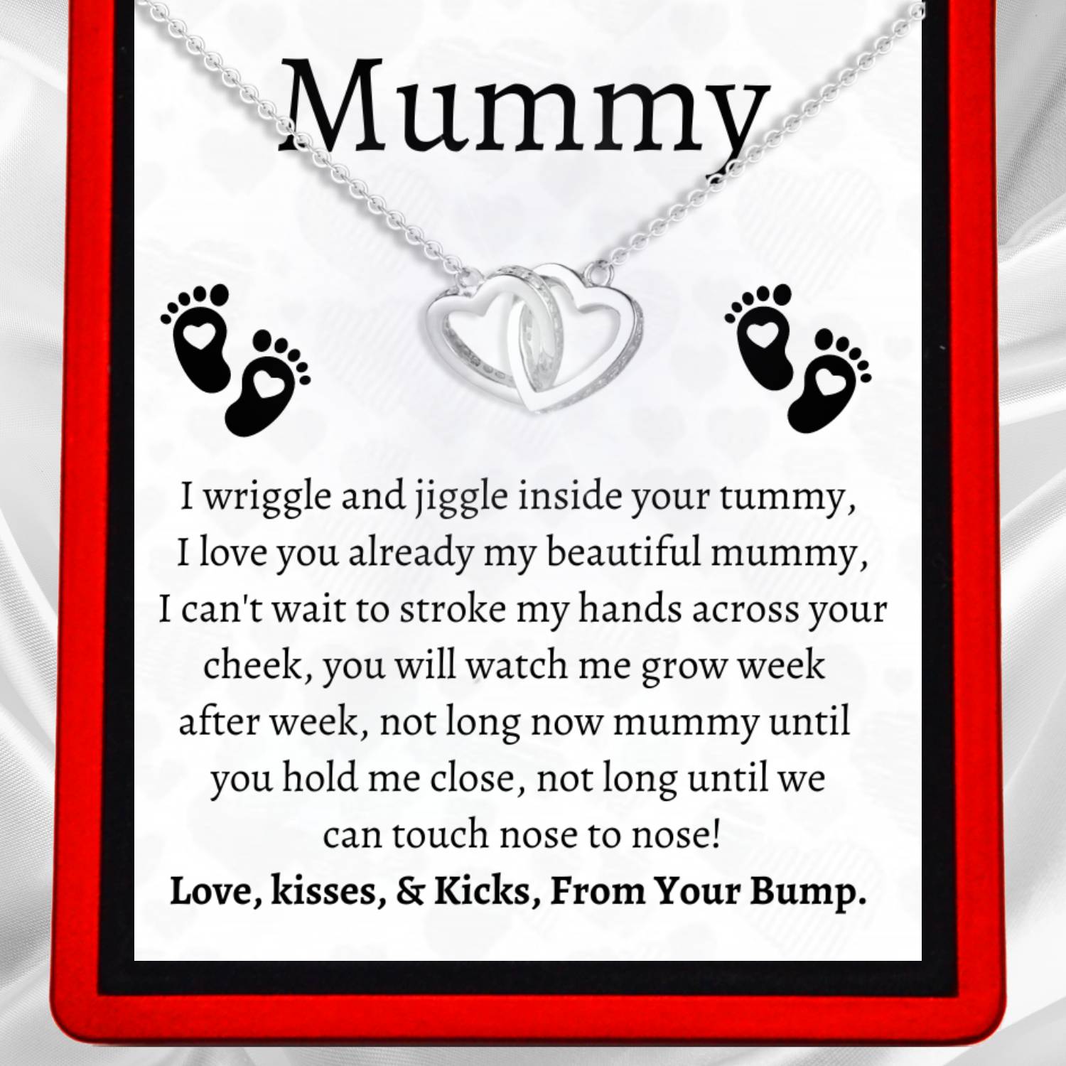 Mummy To be Necklace - Interlocking Hearts Necklace from Bump - mummytobe2