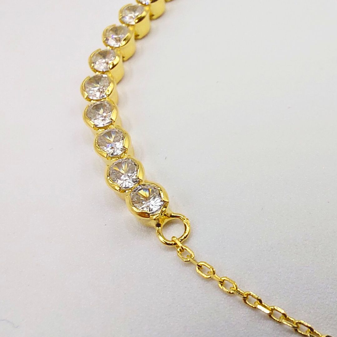 JWL Gold Finish Essential Tennis Bracelet