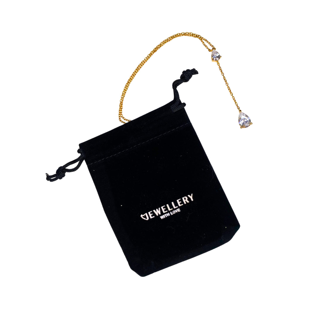 JWL Dewdrop Gold Vermeil Lariat Necklace