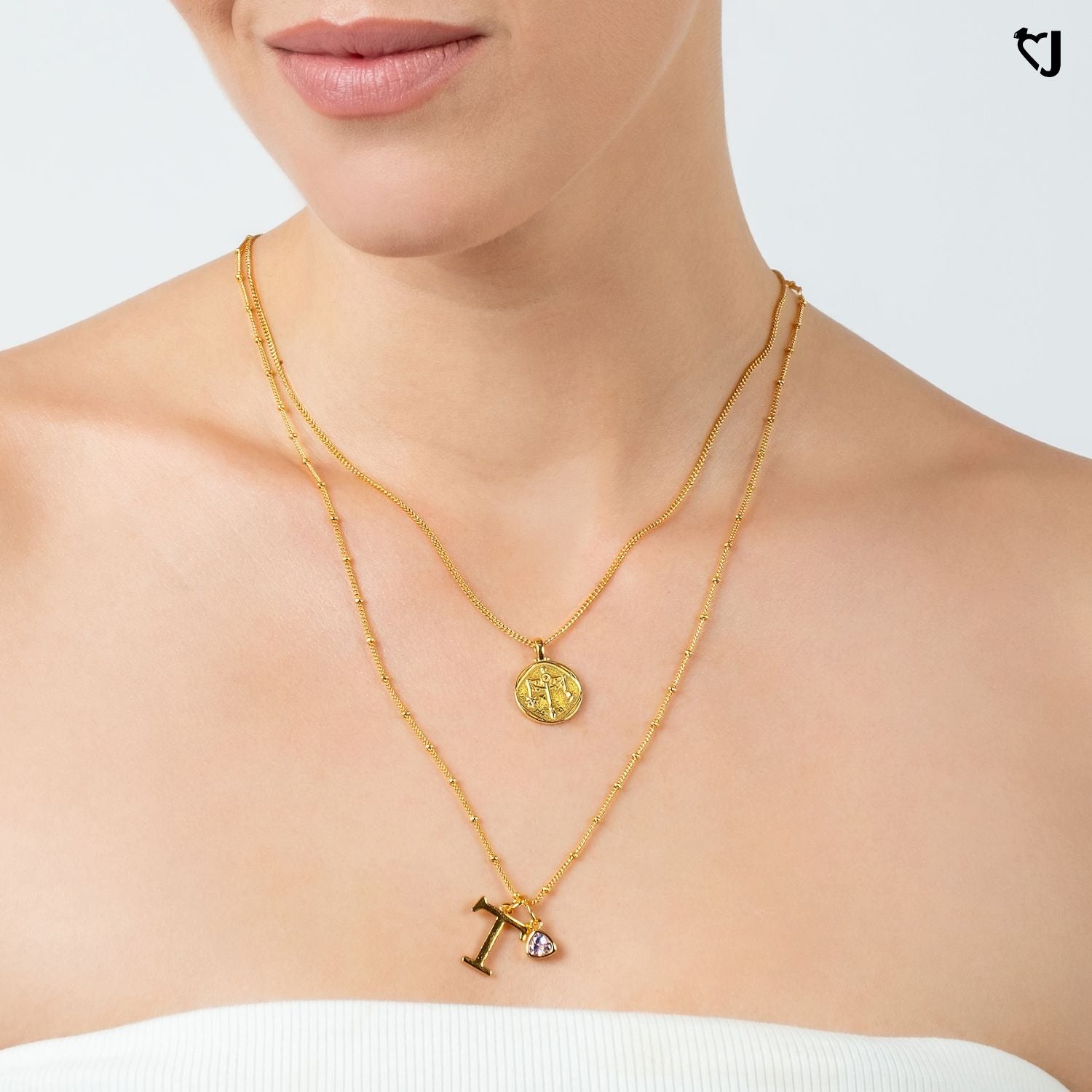 Gold Vermeil Initial Necklace