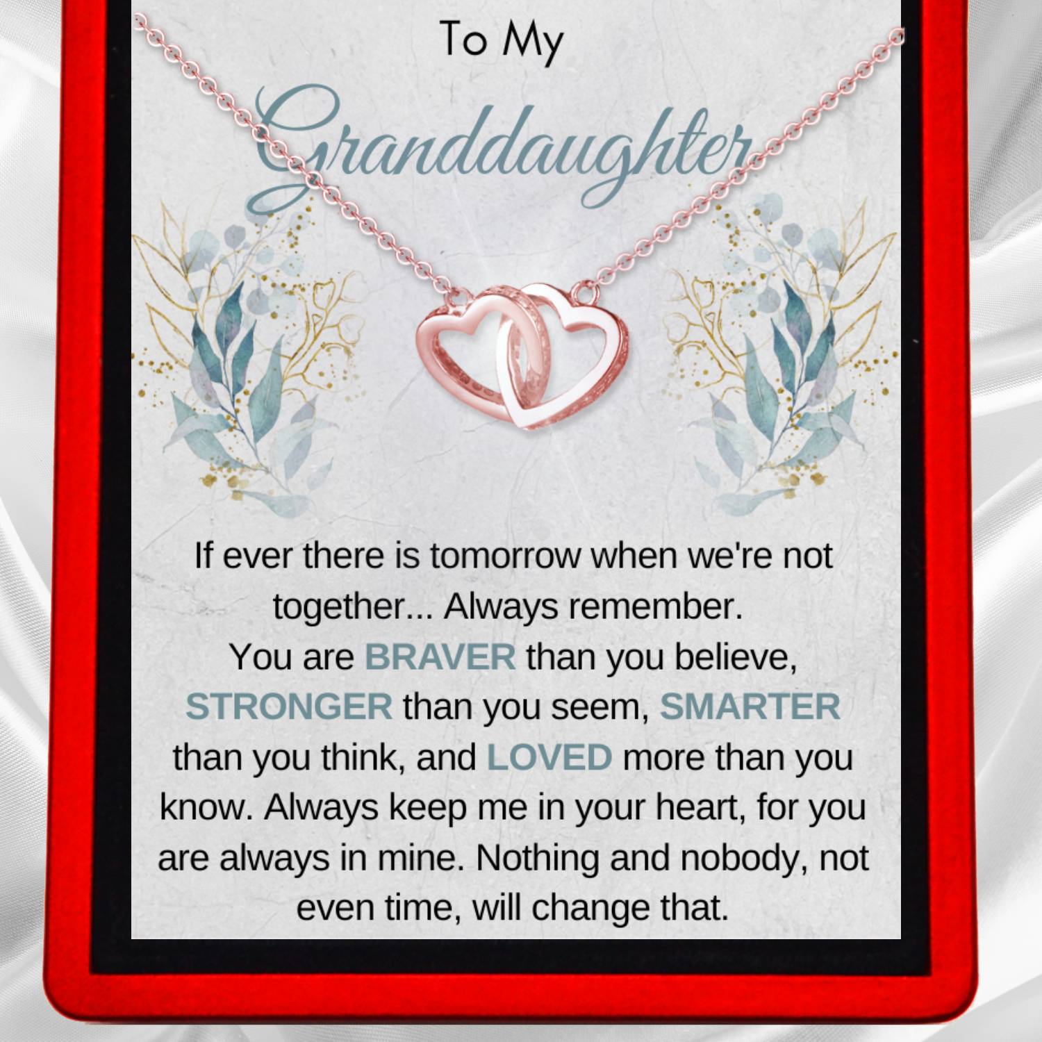 Granddaughter Joined Hearts Necklace