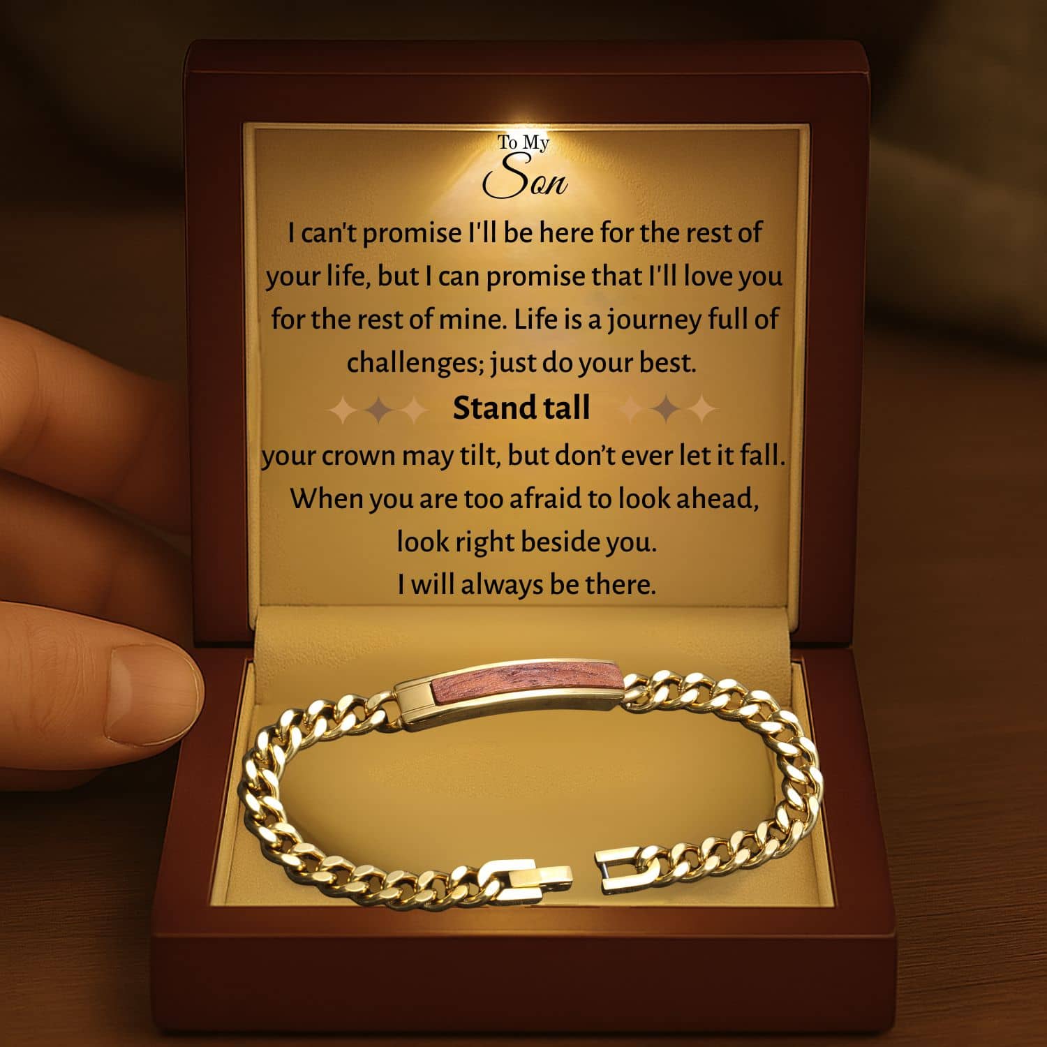 To My Son Golden/Steel Bubinga Bracelet BubSon2