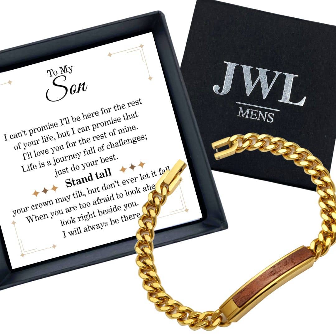 To My Son Golden/Steel Bubinga Bracelet BubSon2