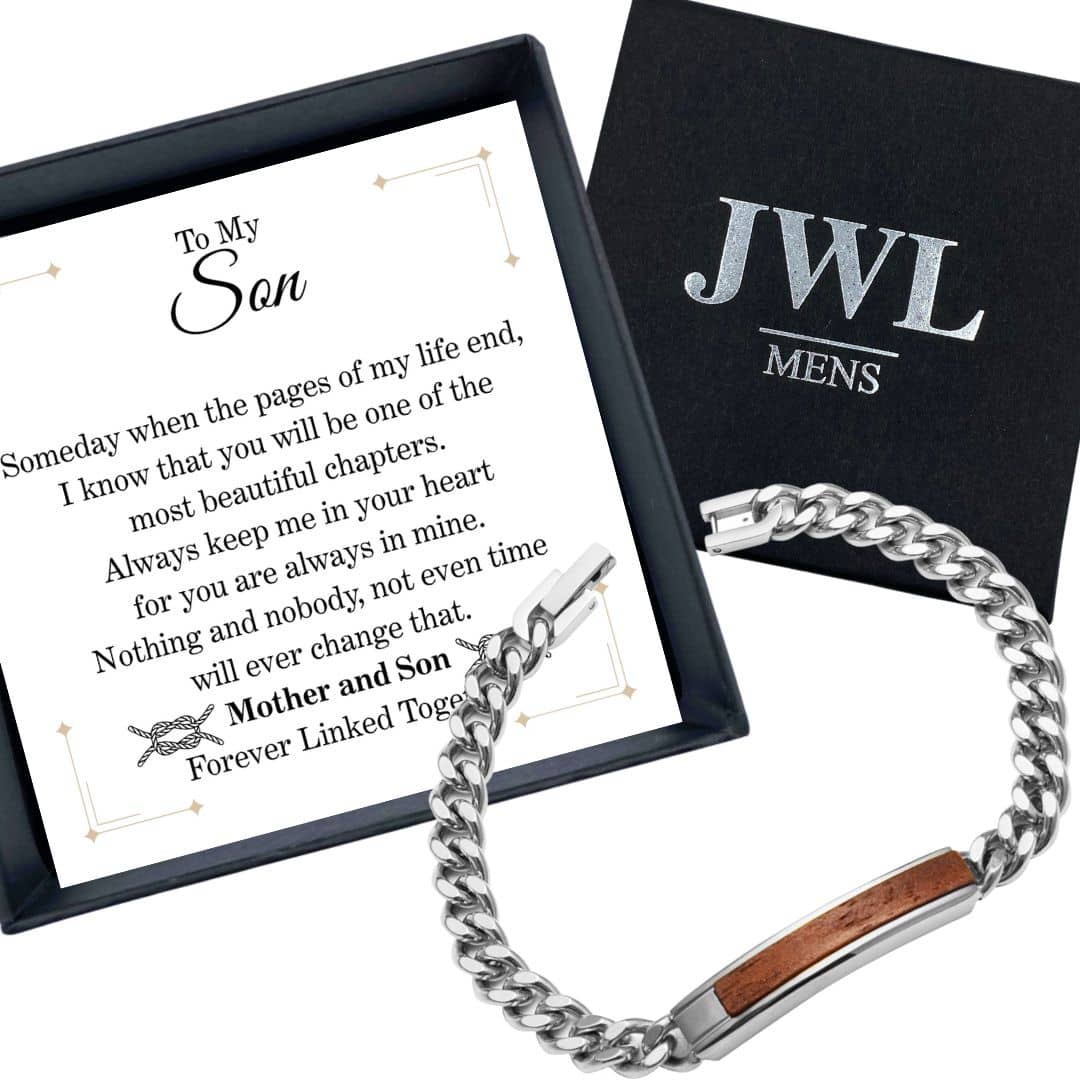 To My Son Golden/Steel Bubinga Bracelet BubSon4