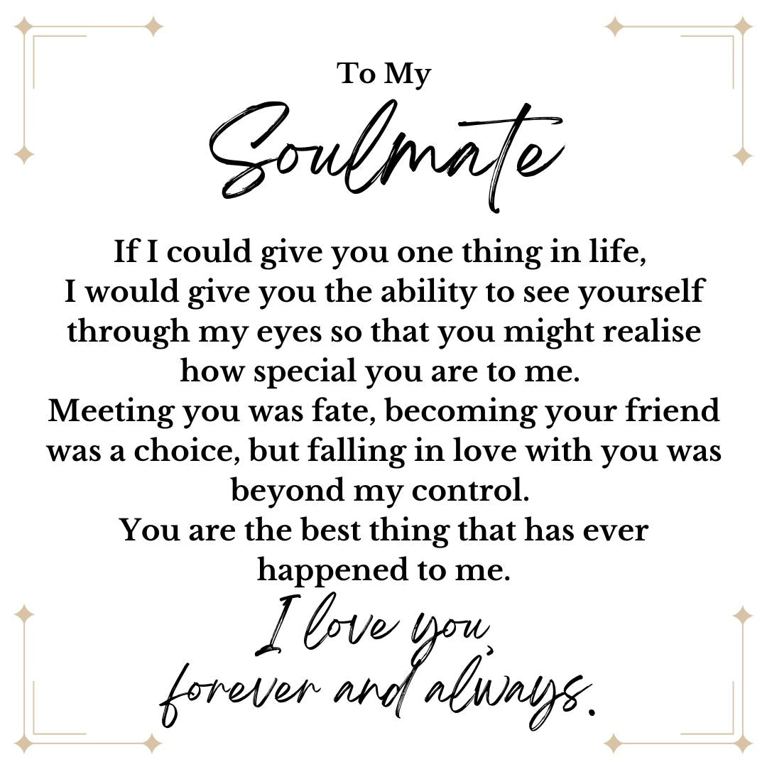 To My Wonderful Husband/Soulmate Damascus Shield Necklace