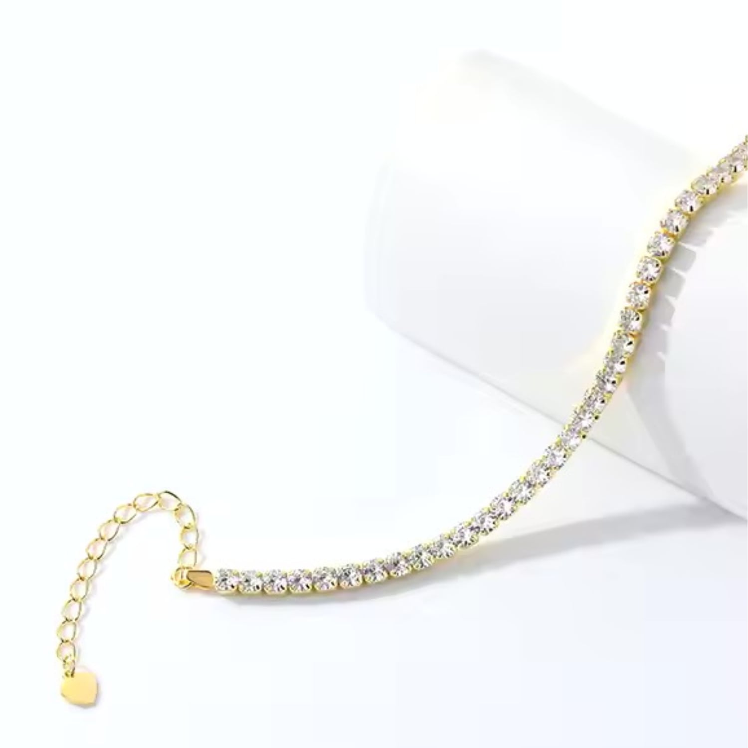 JWL Gold Finish Essential Tennis Bracelet