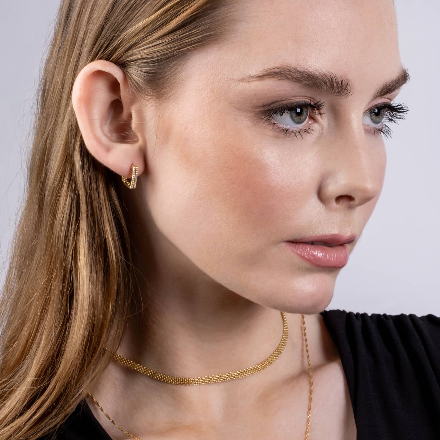 JWL Golden Edit - Earrings, Choker, Rose Necklace & Ring - Gold Vermeil