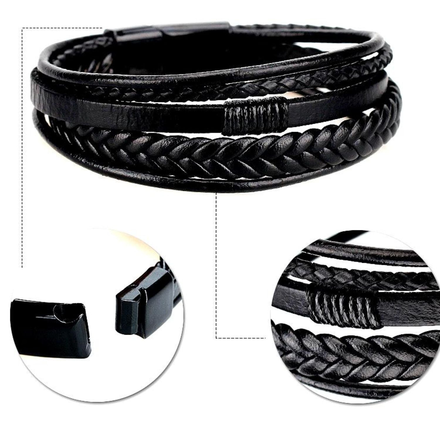 Grandson Leather Bracelet - 21cm JWL Men's GD3Brace2