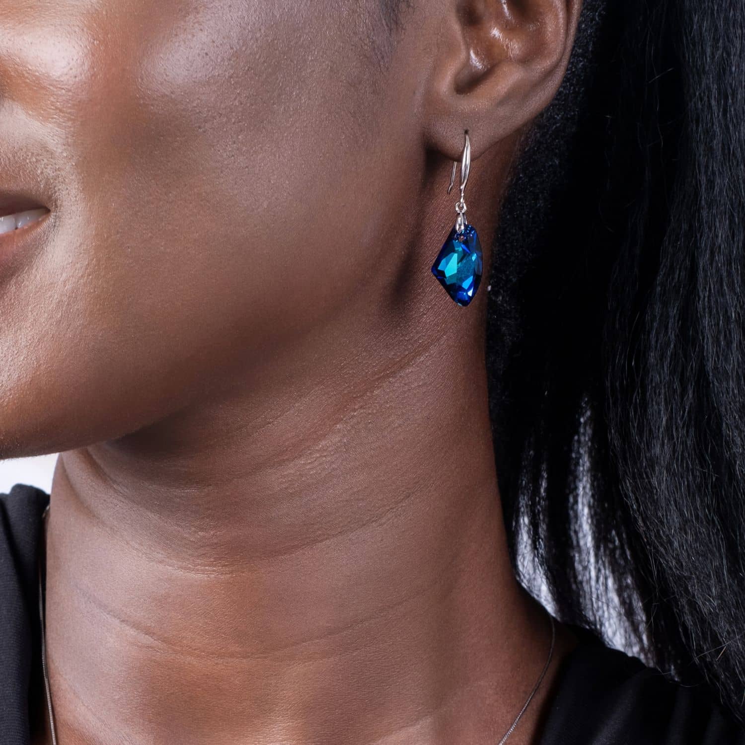 Classy Bermuda Blue Haven Earrings with Austrian Crystals