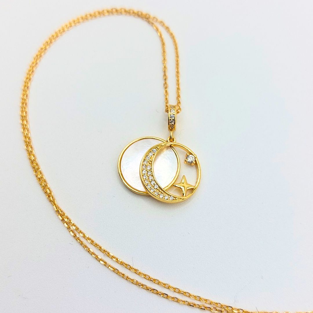 Guiding Star Necklace - Gold Vermeil & Sterling Silver