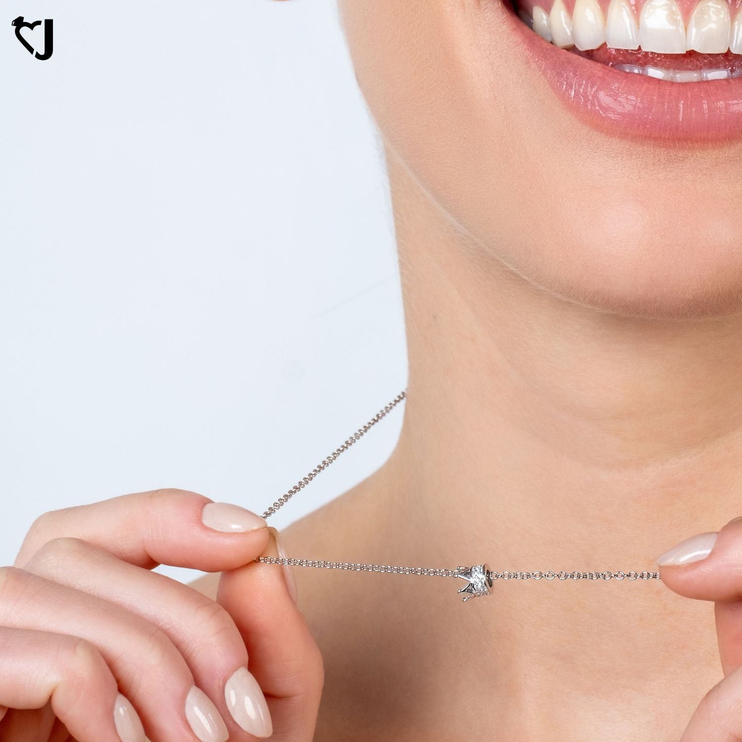 Sterling Silver Crown Necklace