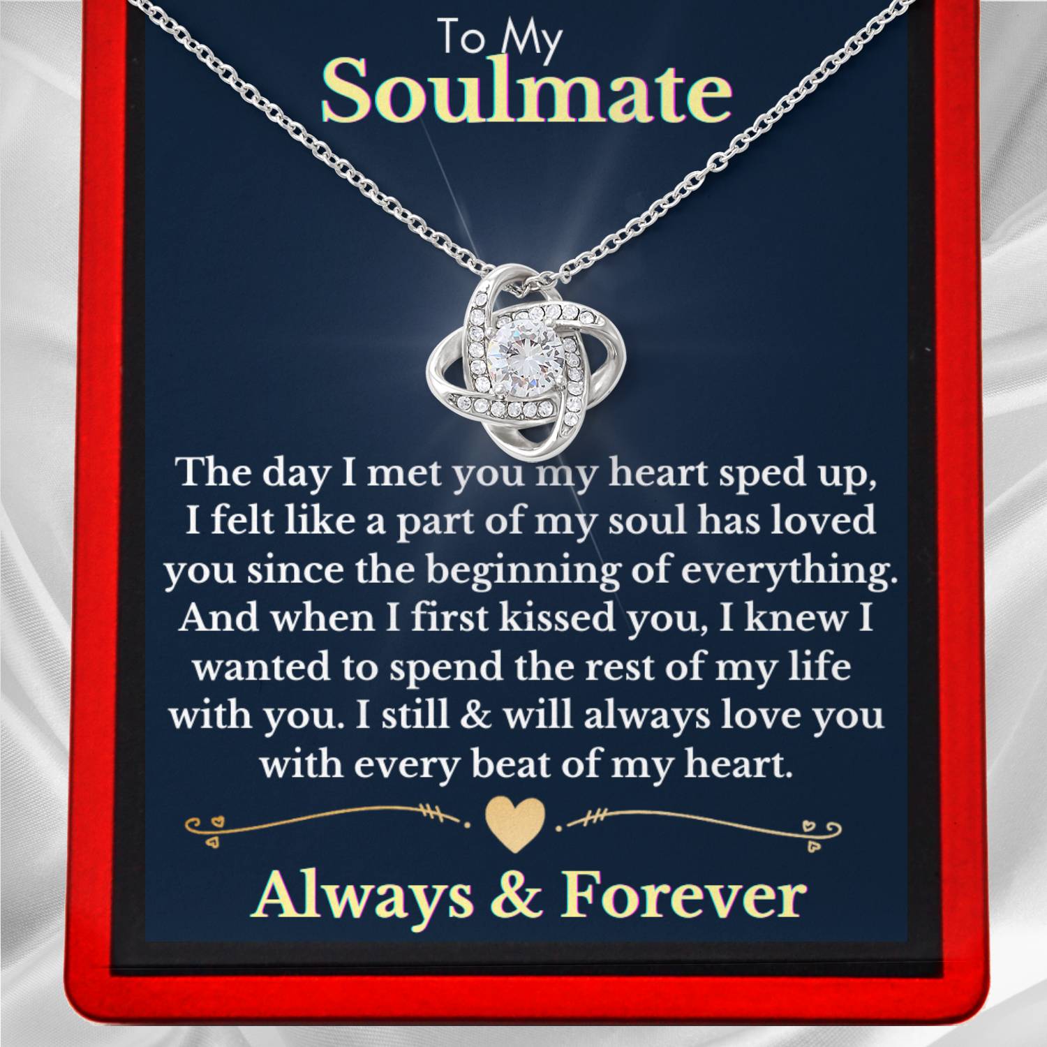 To My Soulmate Sterling Silver Necklace - ST3