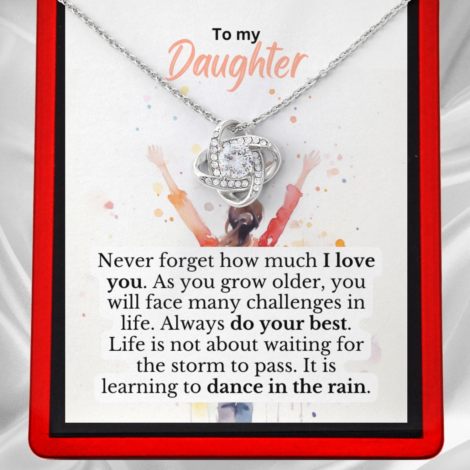 Daughter - "Dance in the Rain" Love knot Necklace - DT18