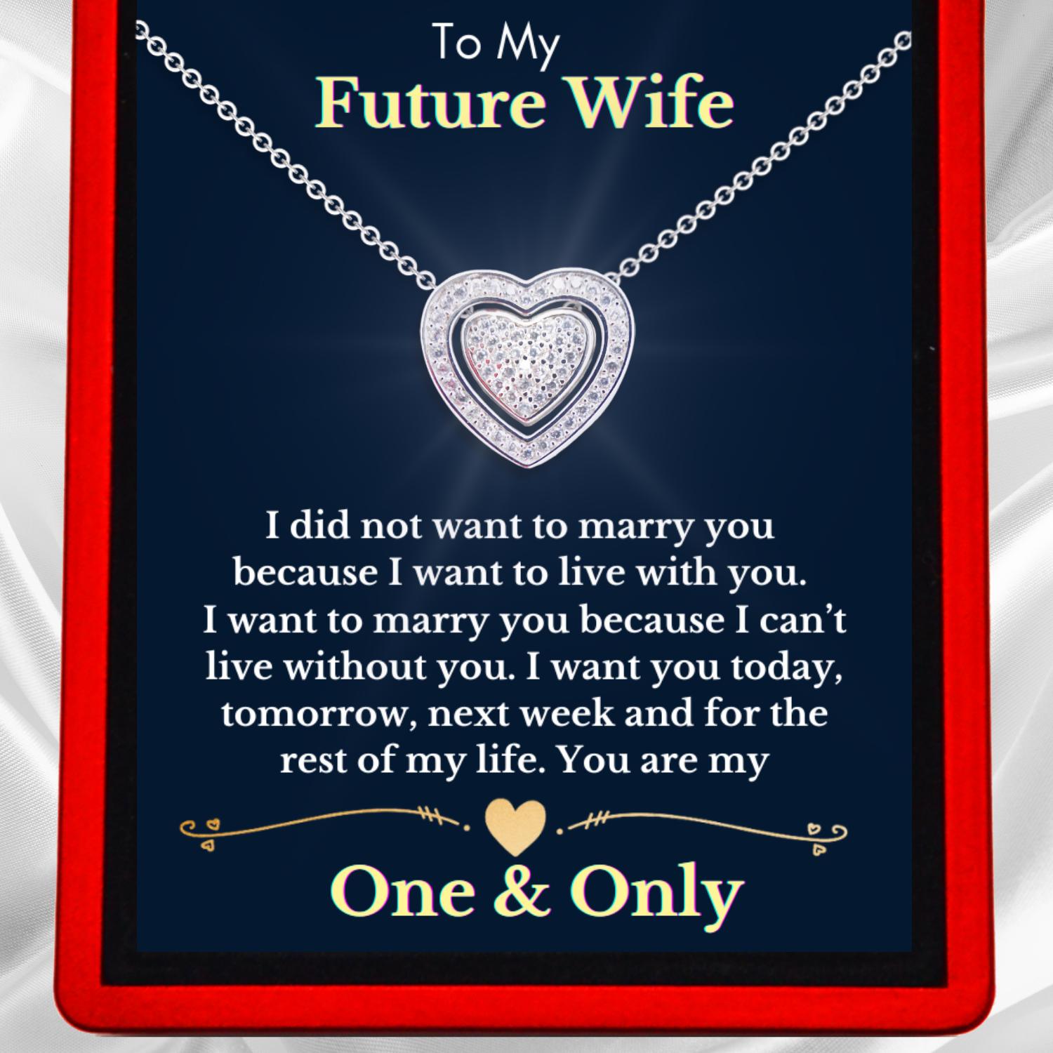 To My Future Wife, My One & Only - Sterling Silver Trinity 3in1 Necklace - FW6