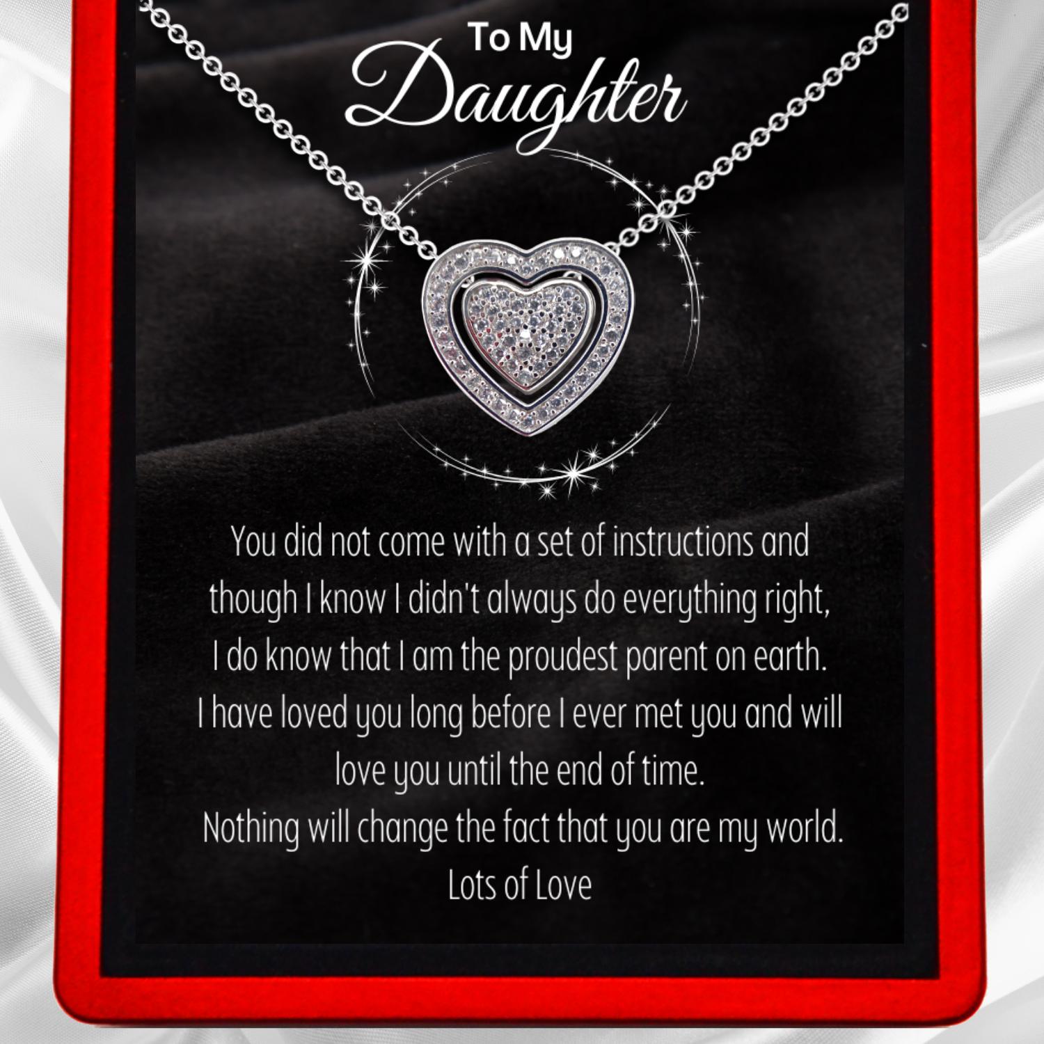To My Daughter 'You Are My World' 3 in 1 Necklace - DT47