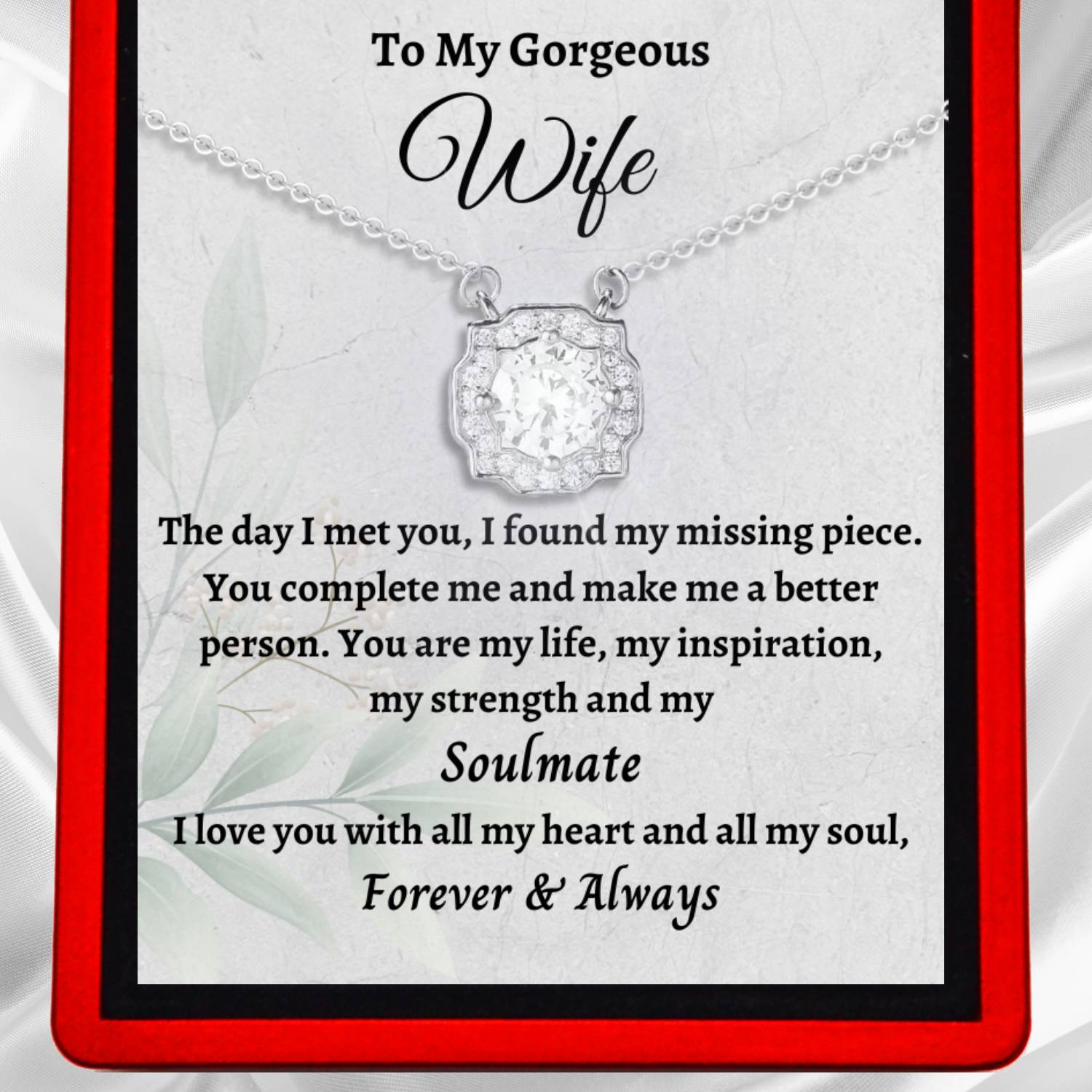 To My Gorgeous Wife Dazzling Necklace - WF2