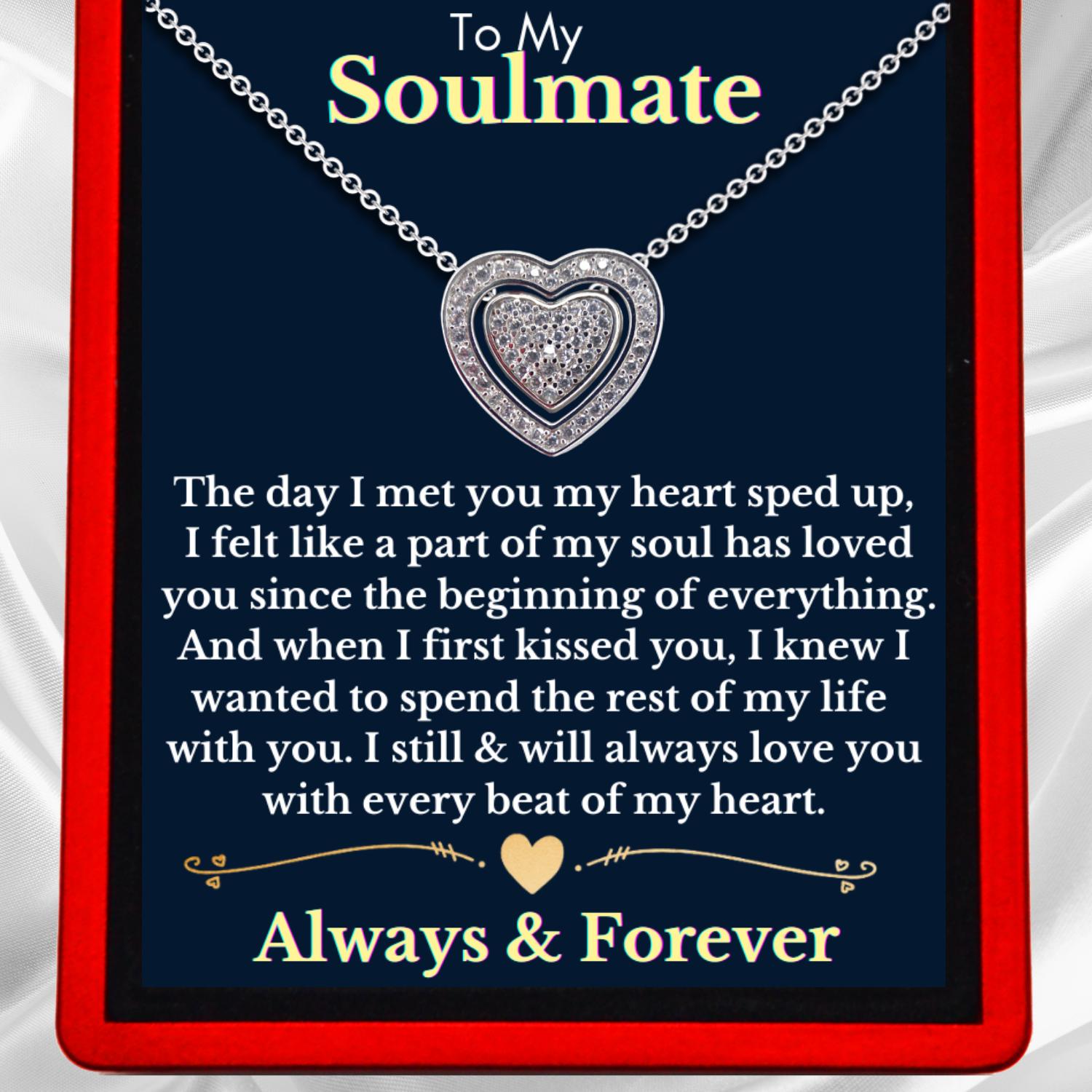 To My Soulmate 3in1 Necklace -  Sterling Silver Trinity Necklace - ST2