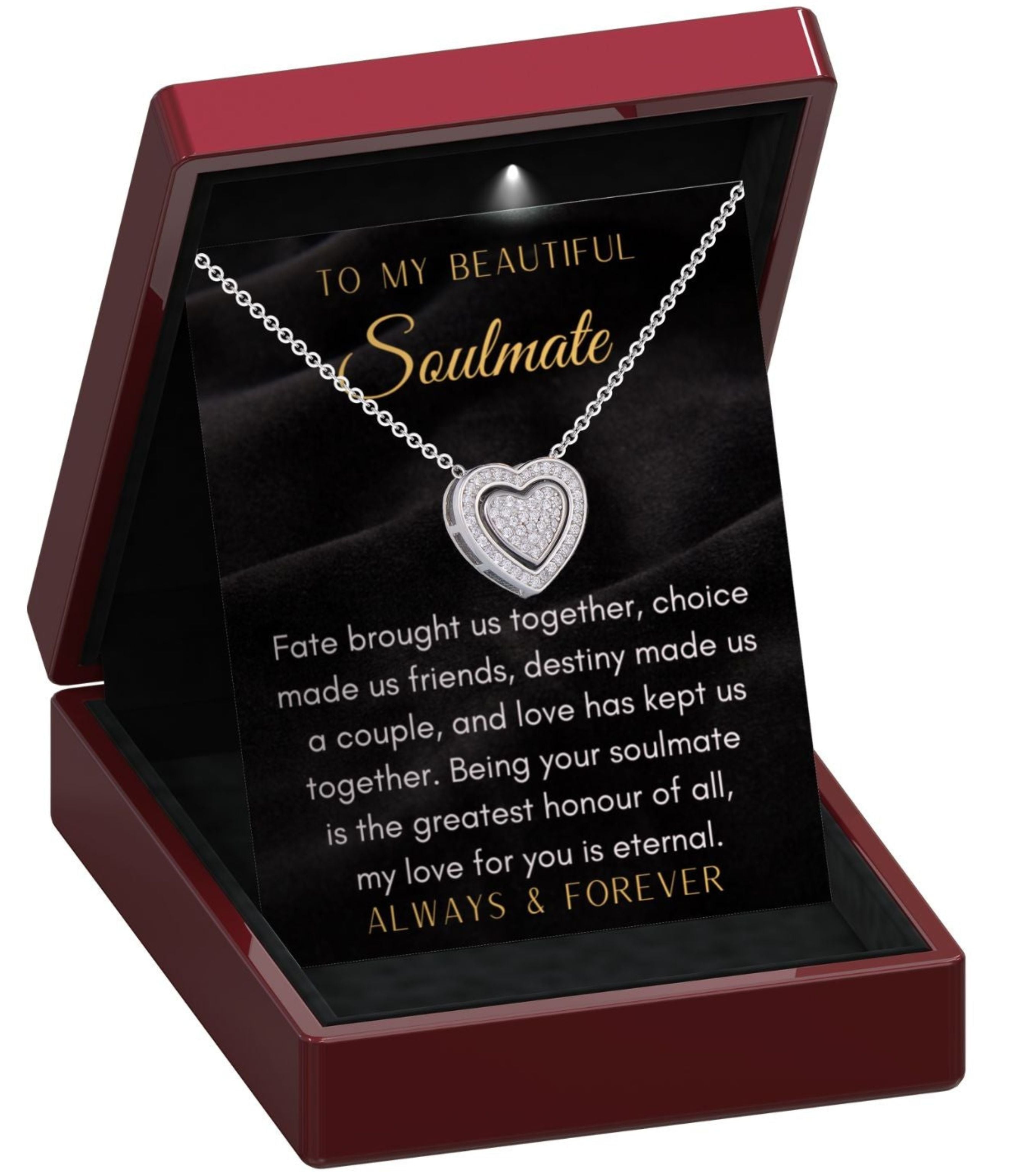 To My Soulmate 3in1 Necklace -  Sterling Silver Trinity Necklace - ST15