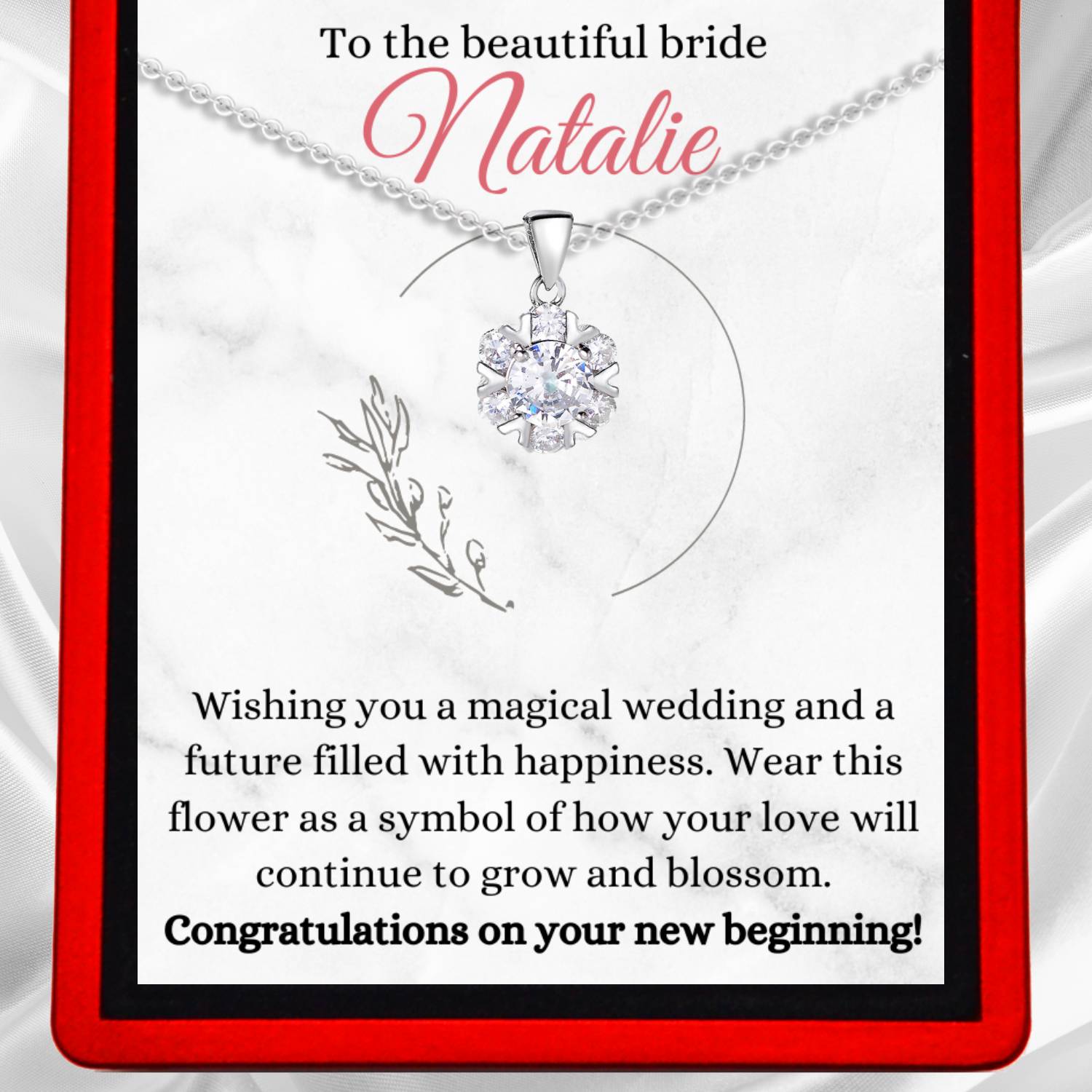 Personalised To The Bride - Everbloom Necklace WED3