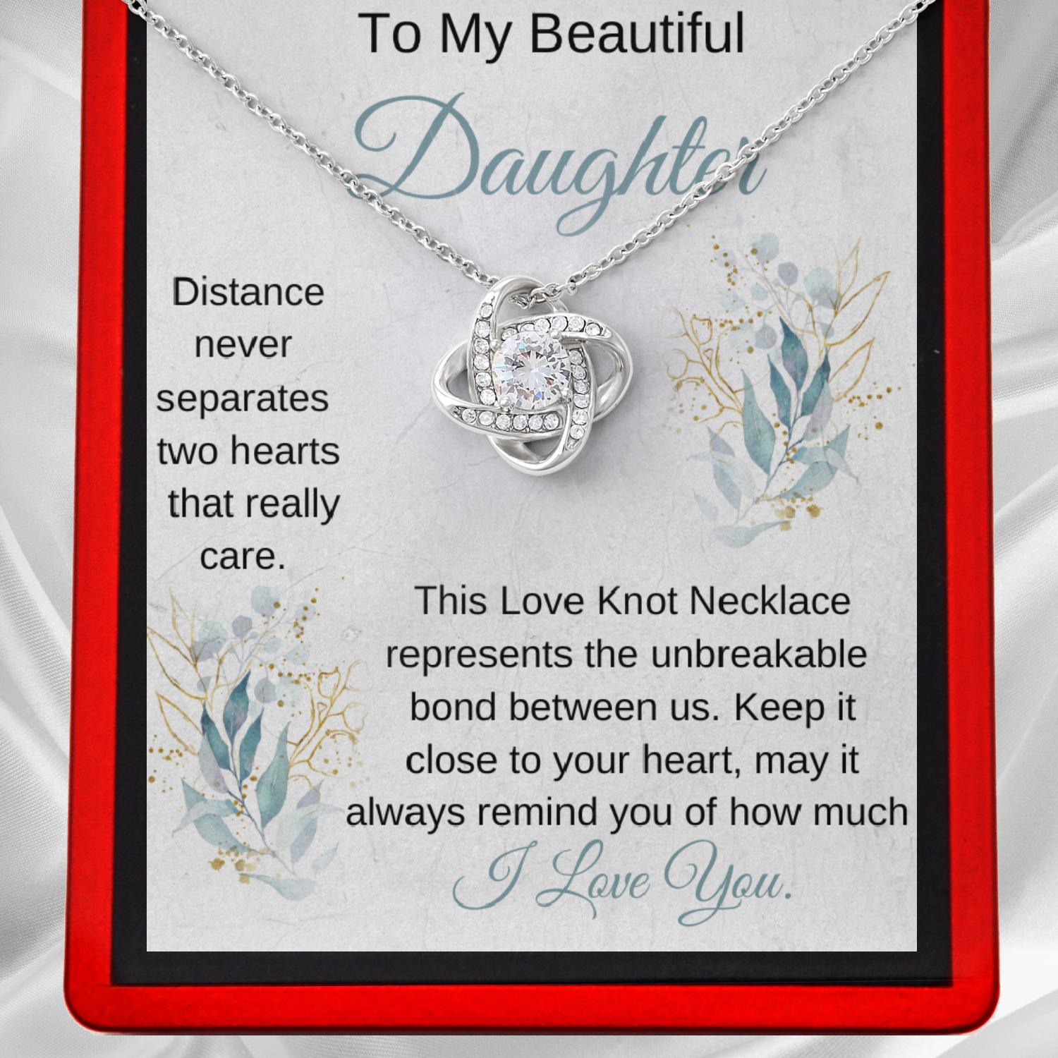 Parent & Daughter Bond - Love Knot Necklace DT9