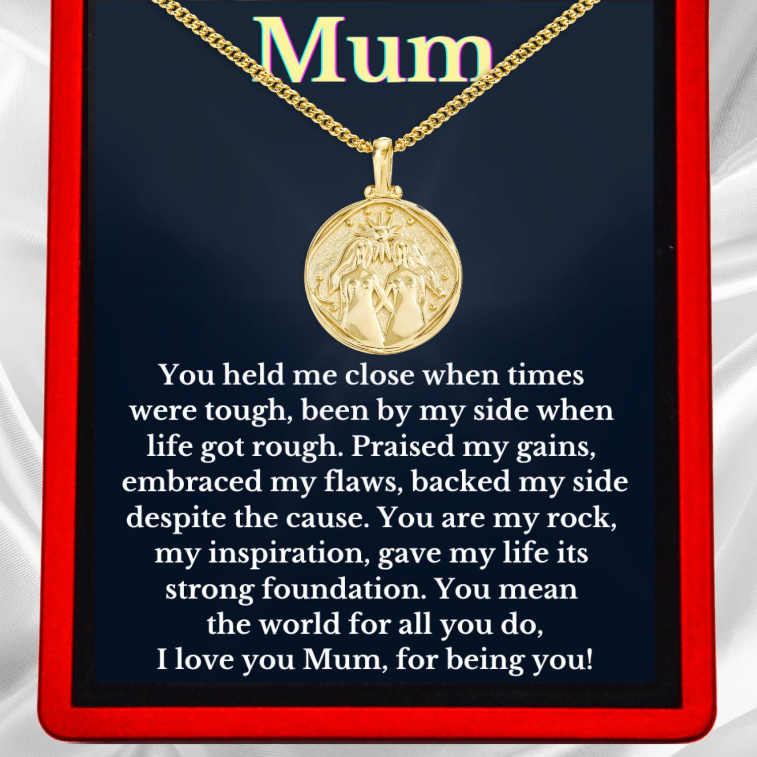 To My Mum Zodiac Gold Vermeil Coin Necklace - Mum26