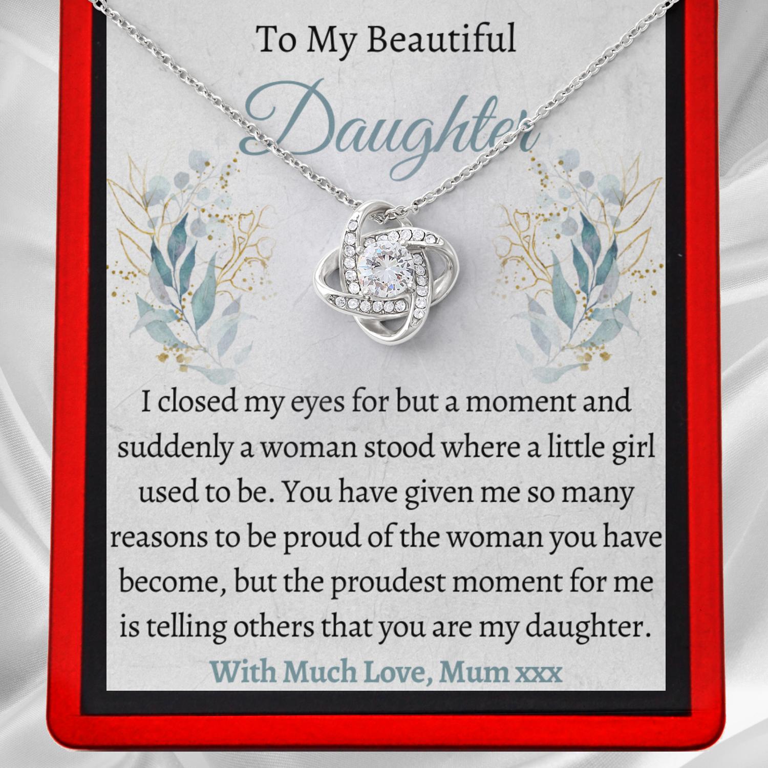 My Beautiful Daughter Necklace - Proud Mum