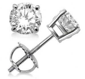 Sparkling Sterling Silver Stud Earrings