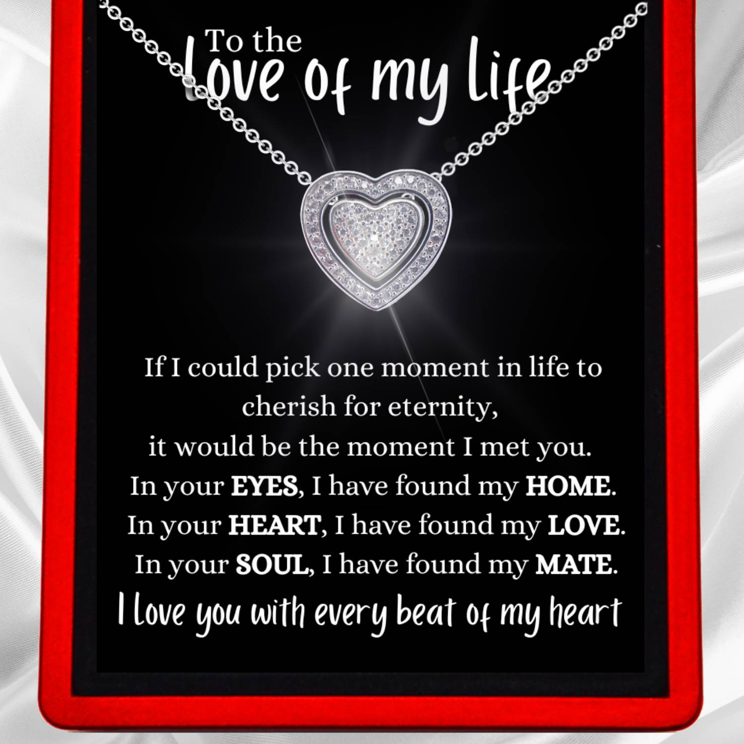 To The Love of My Life 3in1 Necklace -  Sterling Silver Trinity Necklace - Love3