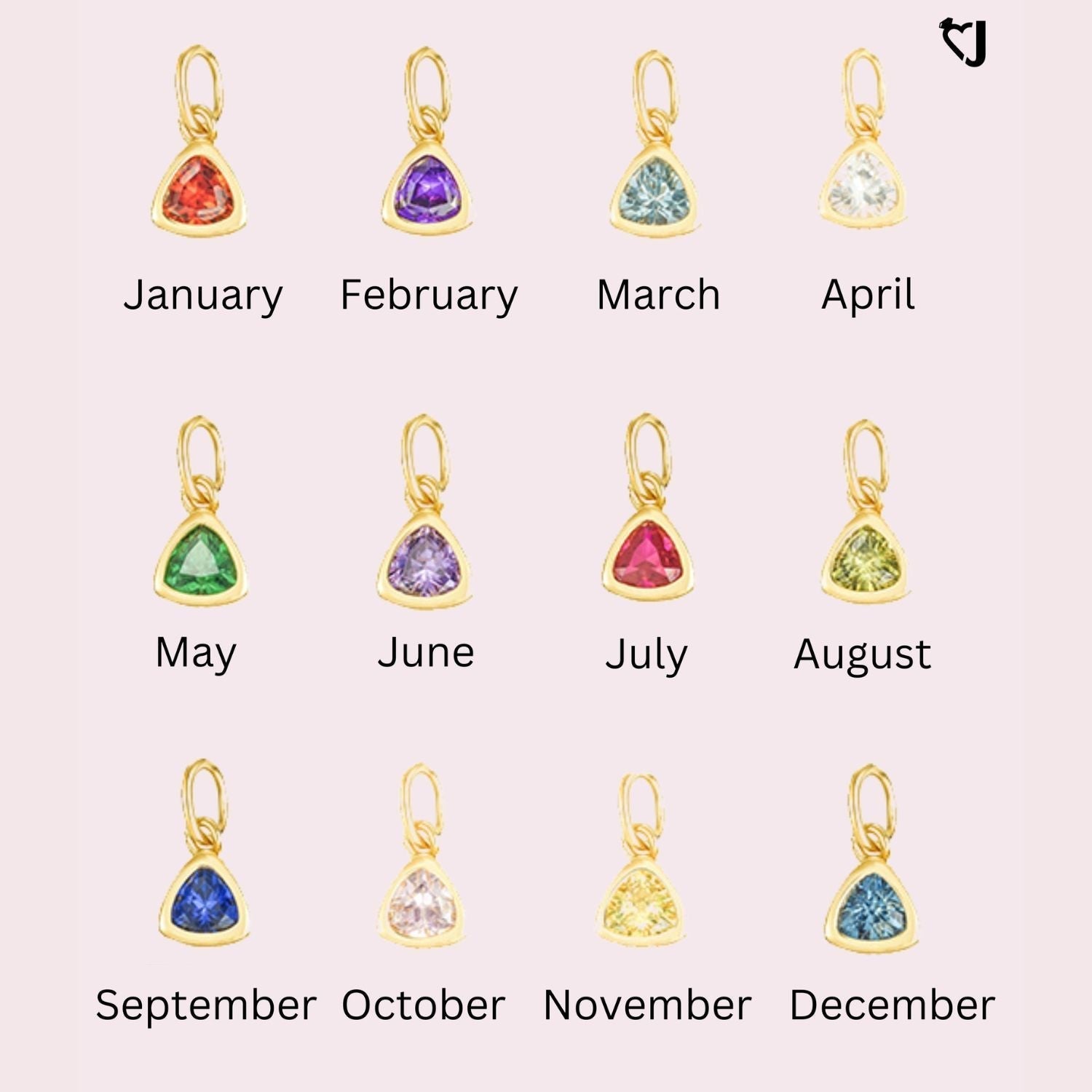 Soulmate Personalised Birthstones Necklace in 18ct Gold Vermeil - ST24