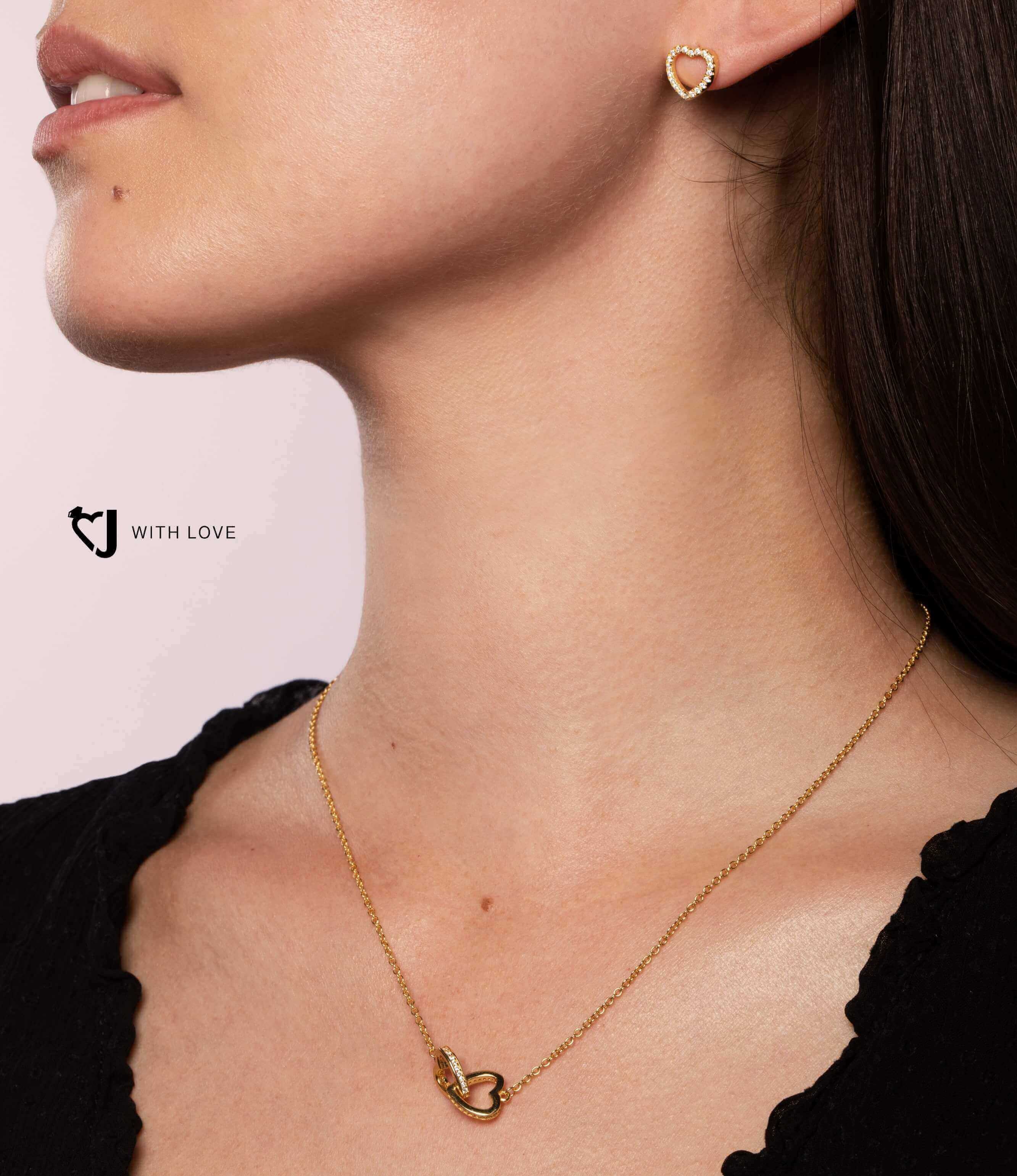 Upgrade to Interlocking Gold Hearts Necklace - Vermeil (cannot be ordered without a silver necklace)