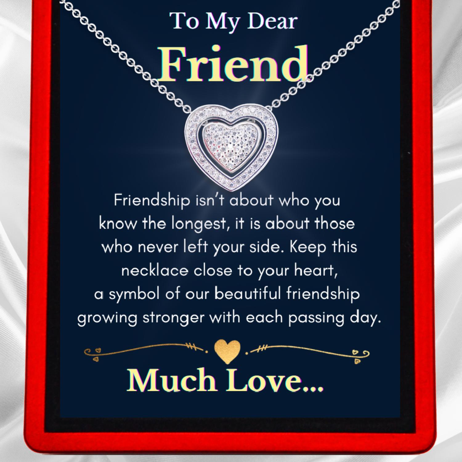 To My Friend 3in1 Necklace -  Sterling Silver Trinity Necklace - FR3