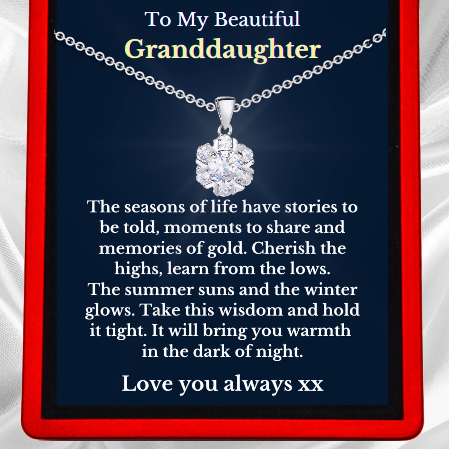 To My Granddaughter Everbloom Necklace GD17