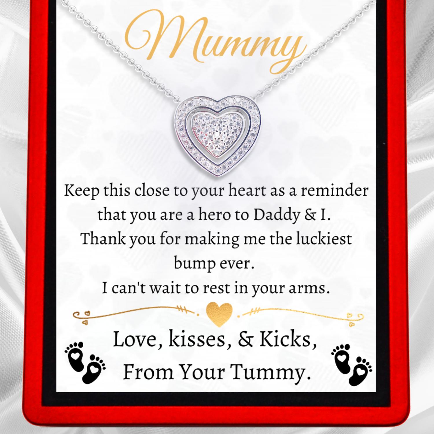 Mummy To Be 3in1 Necklace -  Sterling Silver Trinity Necklace