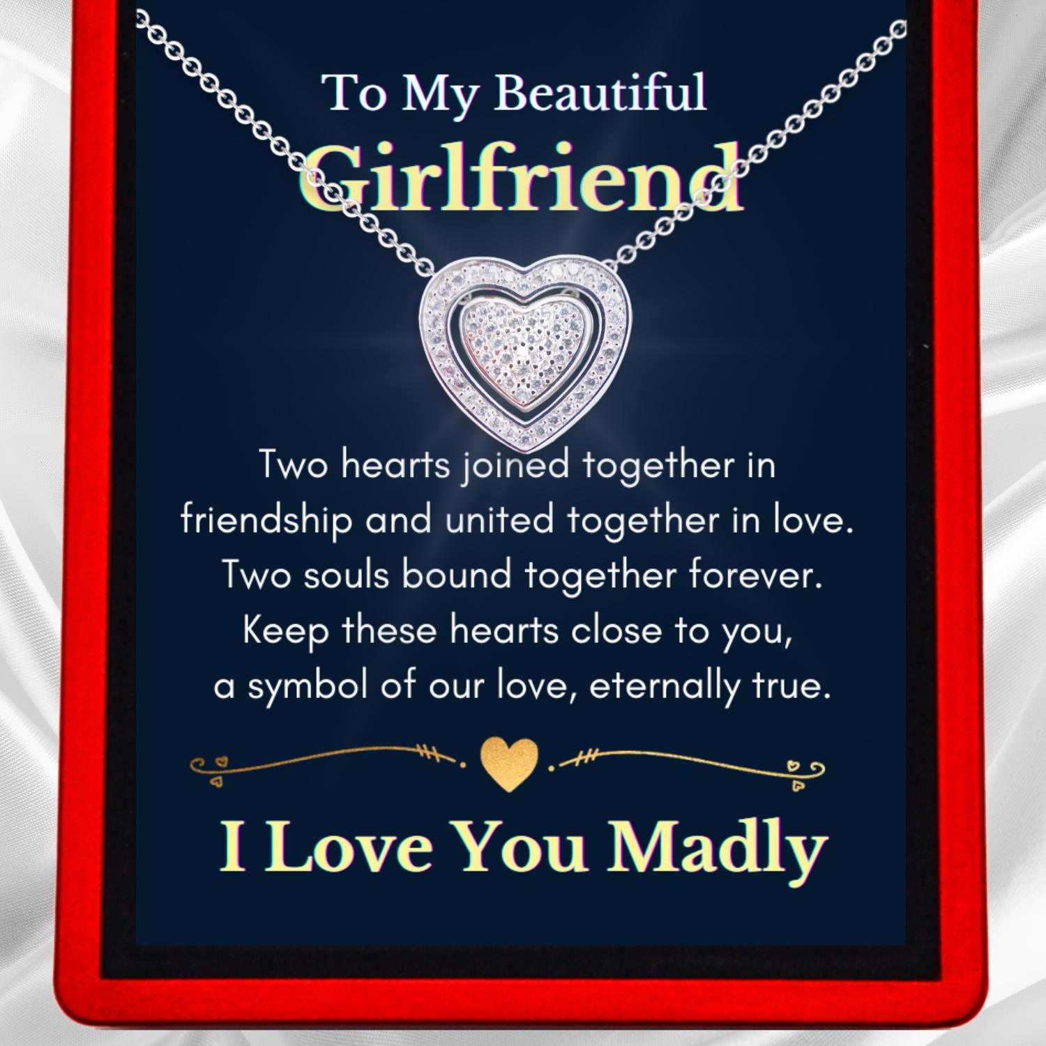 Girlfriend's 3 in 1 Necklace -  Sterling Silver Trinity Necklace - GF8