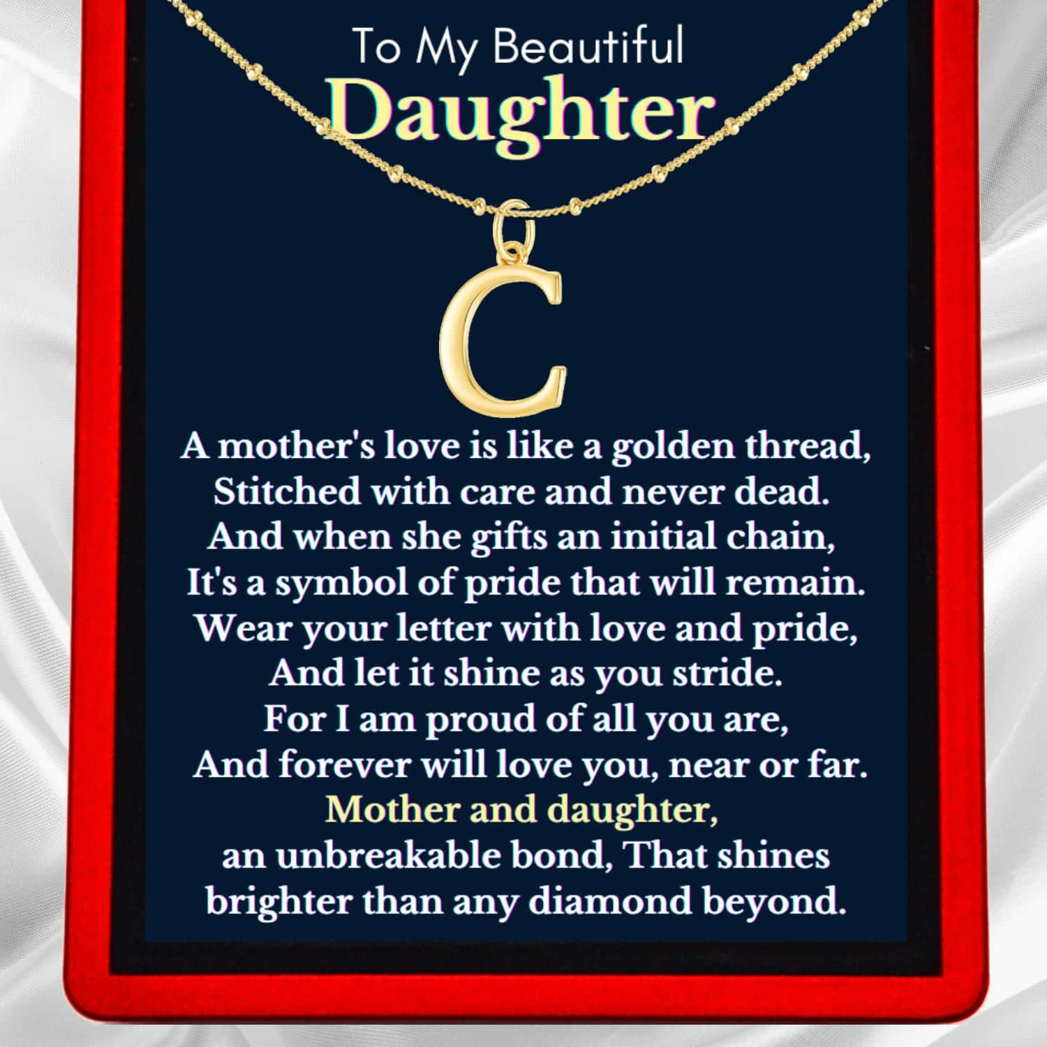 Daughter's Delicate Vermeil Initial & Birthstone Necklace DT55