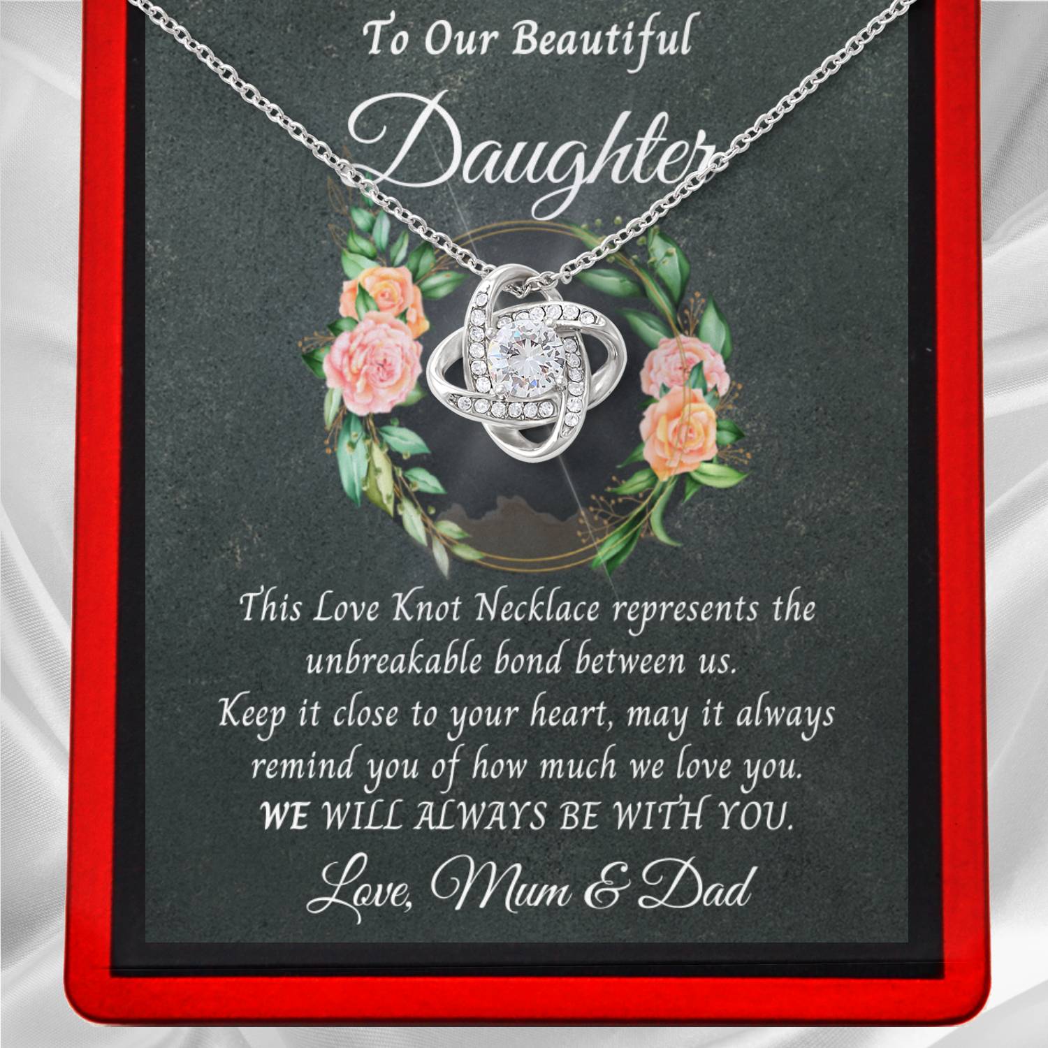 To Our Beautiful Daughter - Love Knot Necklace
