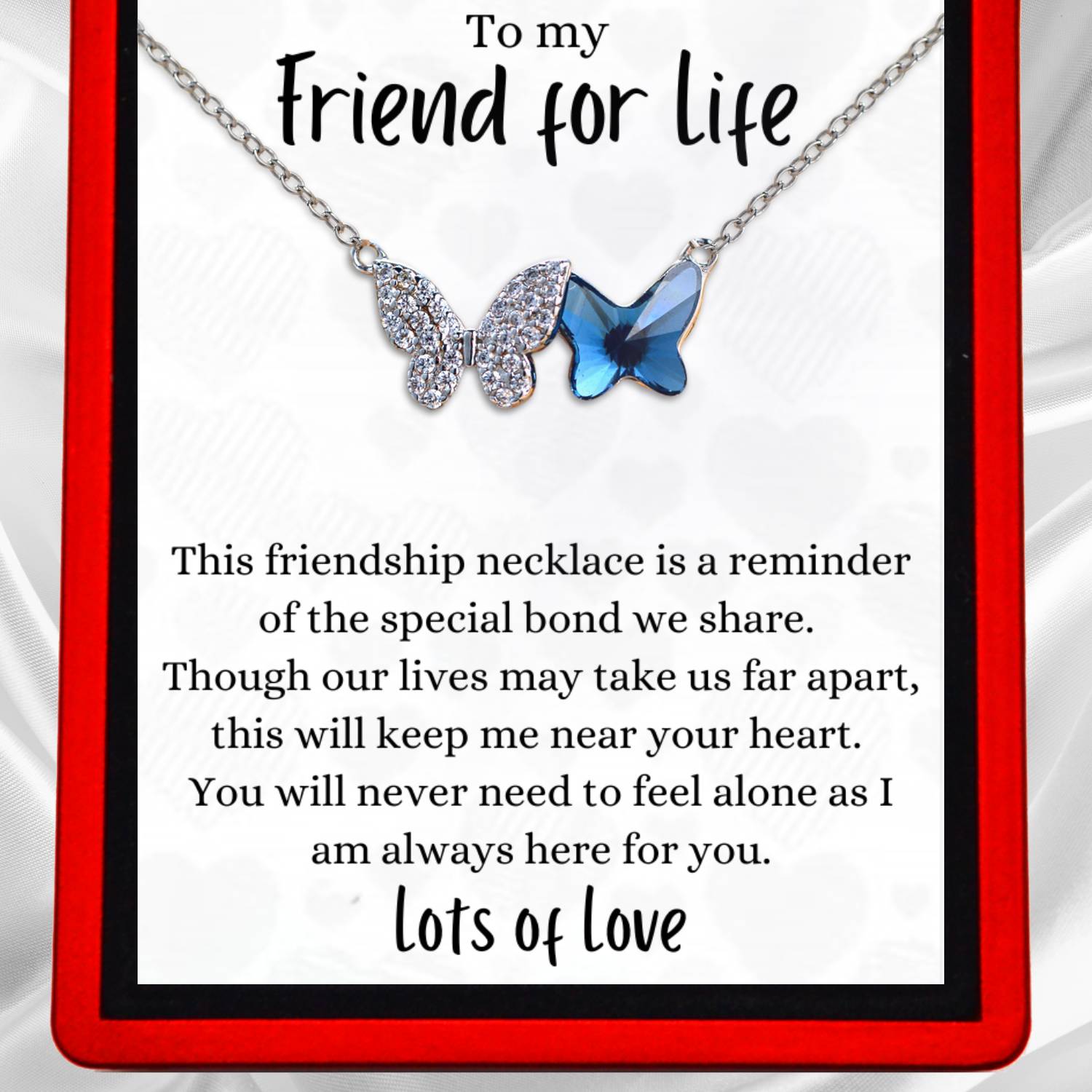 Friend for Life Butterfly Necklace - Austrian Crystals FR5