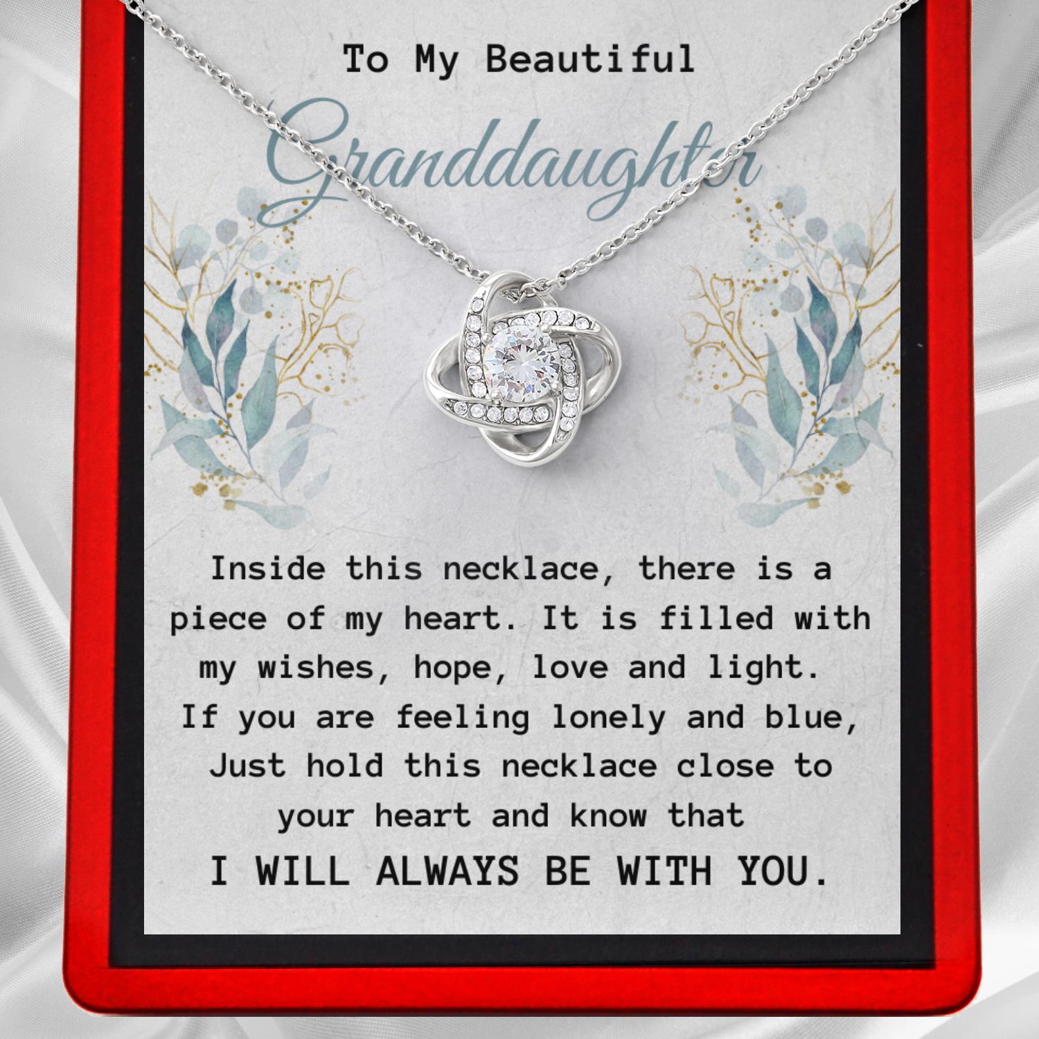 My Beautiful Granddaughter's Love Knot Necklace - GD11