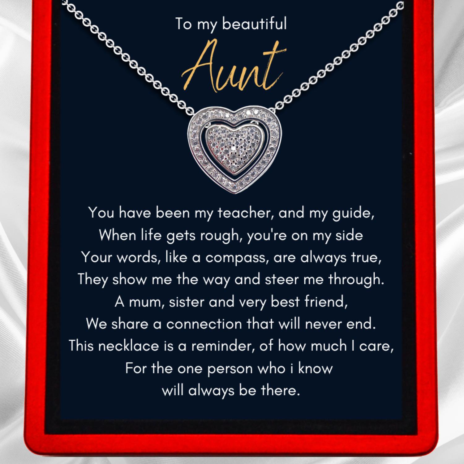 To my Beautiful Aunt - 3 in 1 Necklace -  Sterling Silver Trinity Necklace - Aunt3
