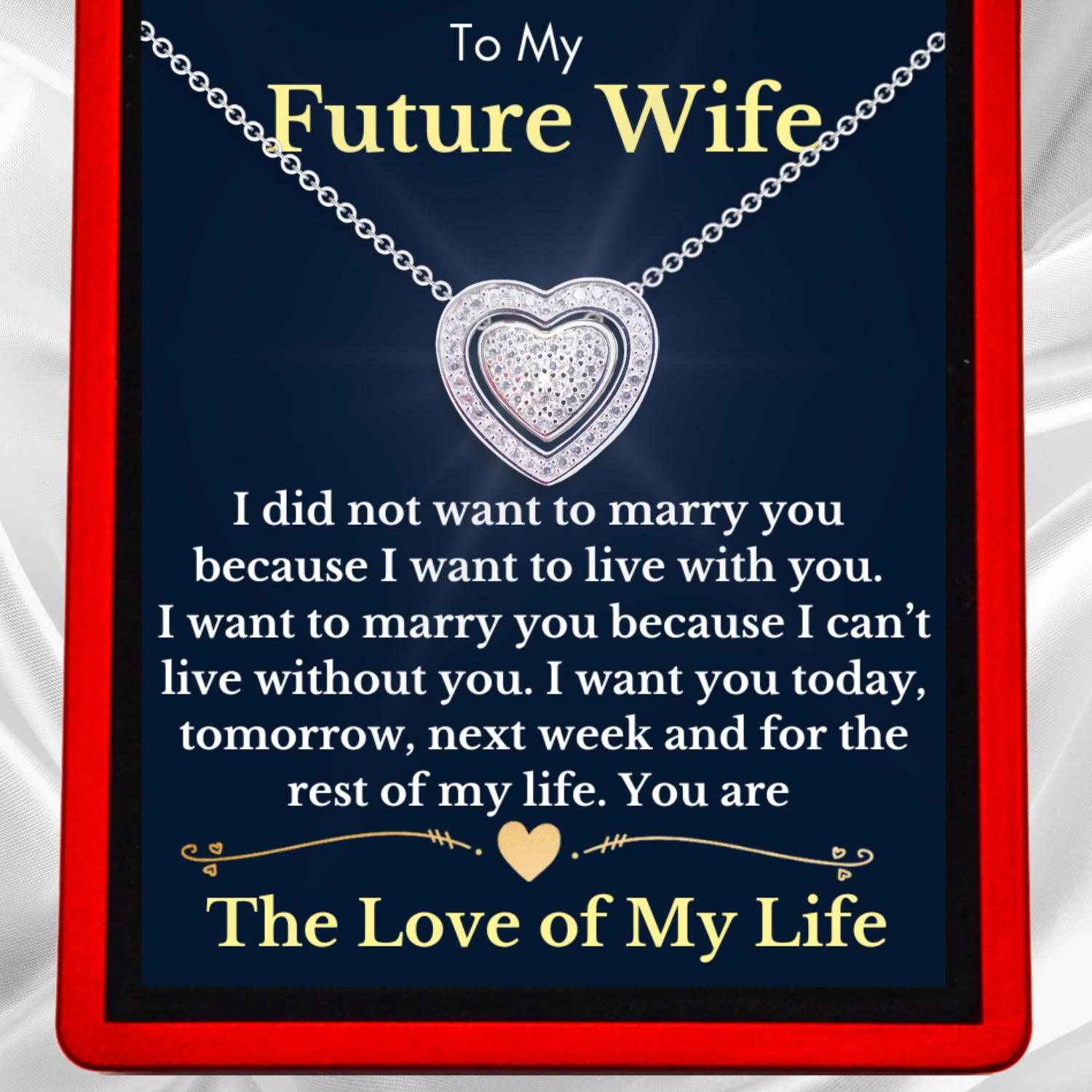 To My Future Wife 3in1 Necklace -  Sterling Silver Trinity Necklace - FW4