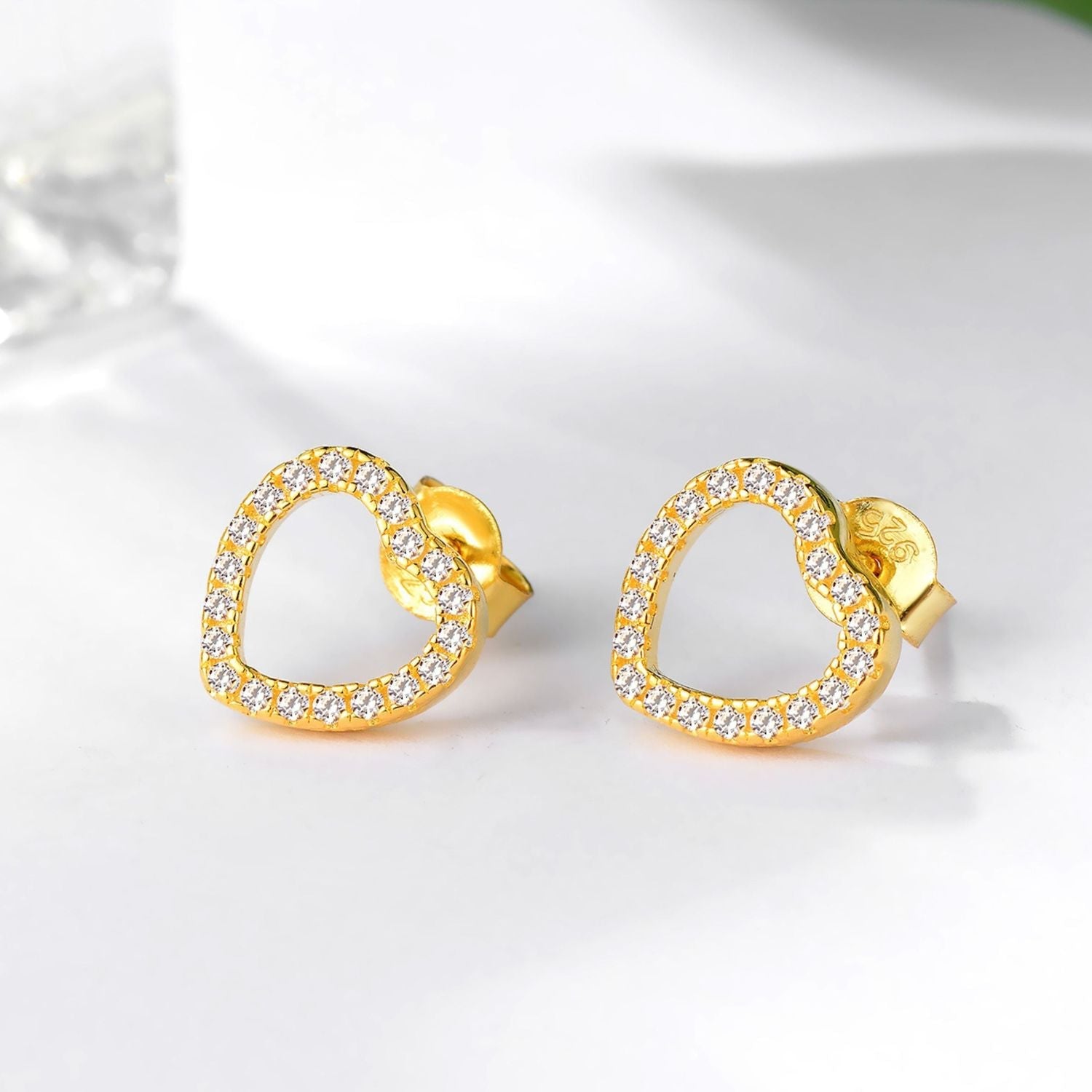 Love Heart Earrings - Gold Vermeil