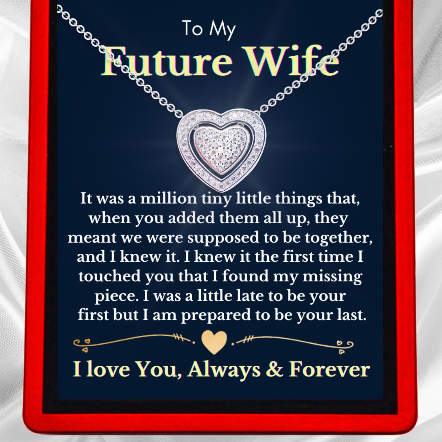 To My Future Wife 3in1 Necklace -  Sterling Silver Trinity Necklace - FW3