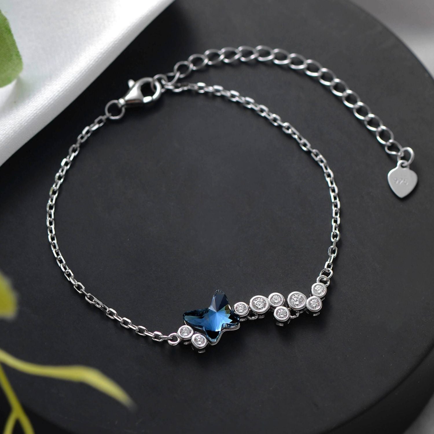 Butterfly Bracelet with Austrian Crystals